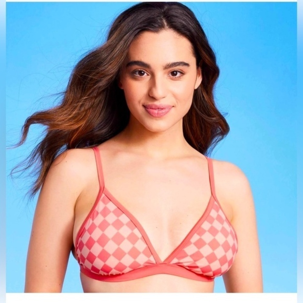 Kona Sol Women's Triangle Bikini Top Medium Pink M, XL, D/DD
